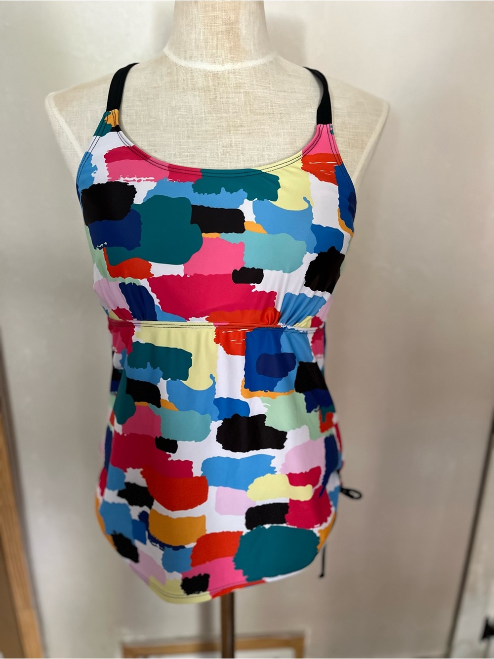 Unbranded women’s spaghetti strap size large tankini swim top ruchde